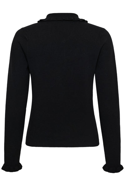 CRDela Knit Cardigan Pitch Black - 100120 - 10615362 Thumbnail