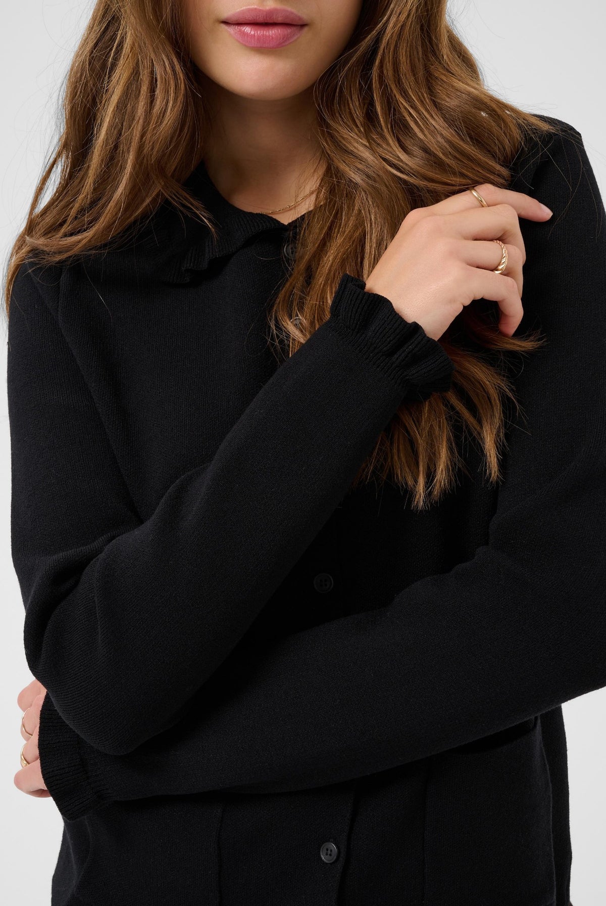 CRDela Knit Cardigan Pitch Black - 100120 - 10615362