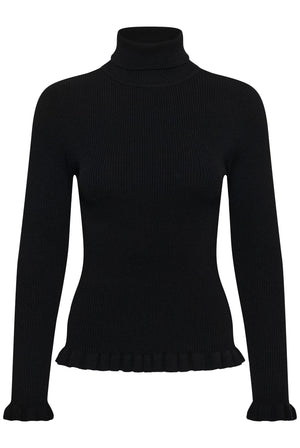 CRDela Knit Roll Neck Pitch Black - 100120 - 10615363