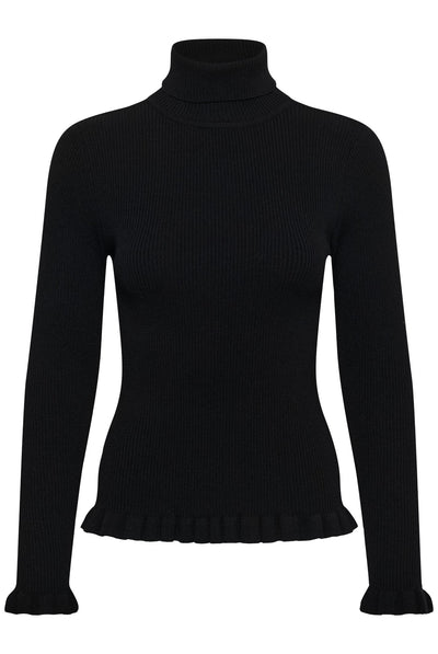 CRDela Knit Roll Neck Pitch Black - 100120 - 10615363 Thumbnail