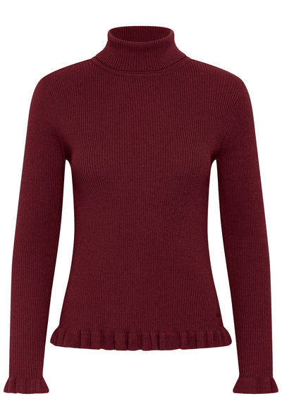 CRDela Knit Roll Neck Cabernet - 191724 - 10615363 Thumbnail