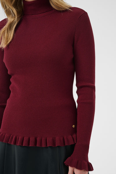 CRDela Knit Roll Neck Cabernet - 191724 - 10615363 Thumbnail