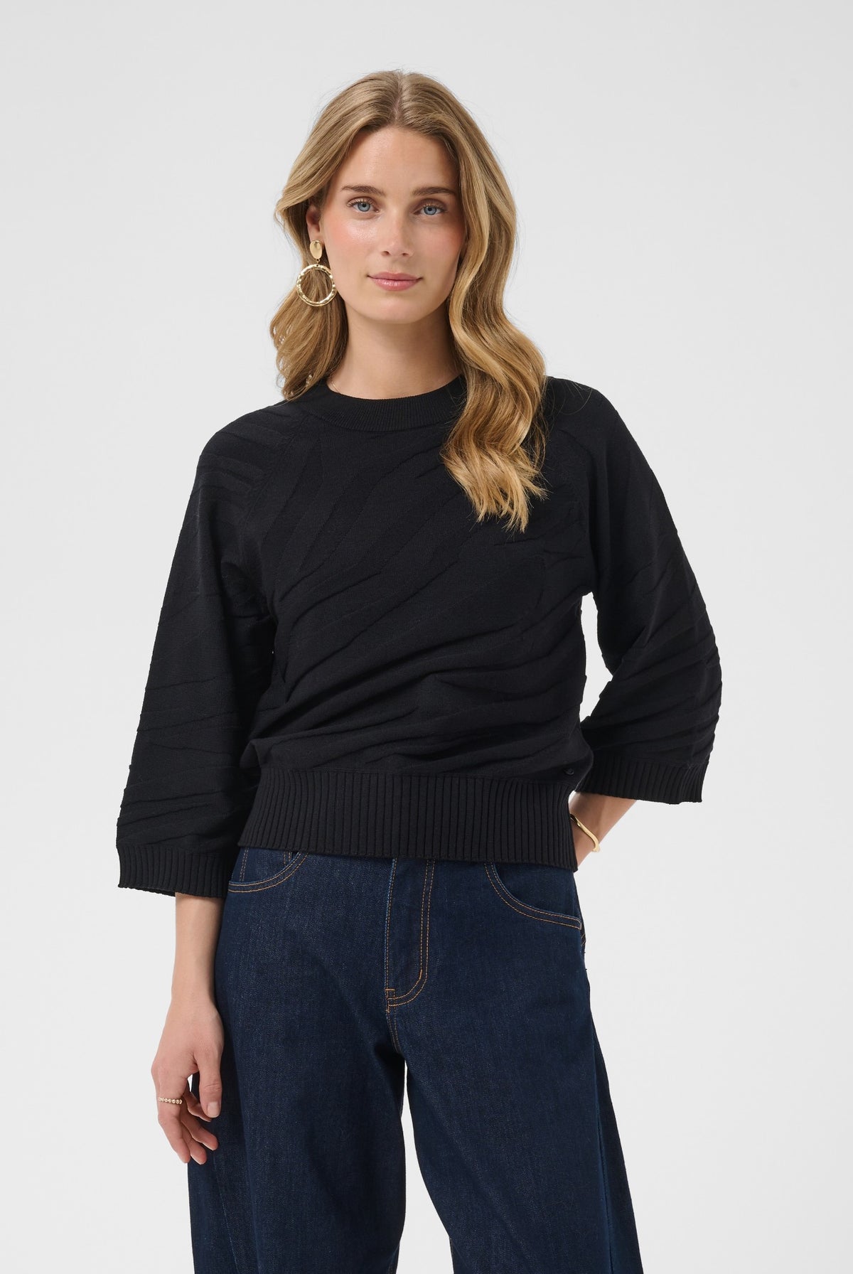 CRDela Knit Pullover Pitch Black - 100120 - 10615364