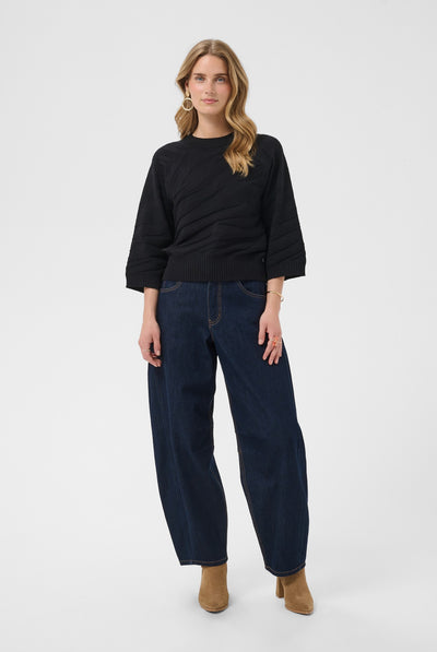 CRDela Knit Pullover Pitch Black - 100120 - 10615364 Thumbnail