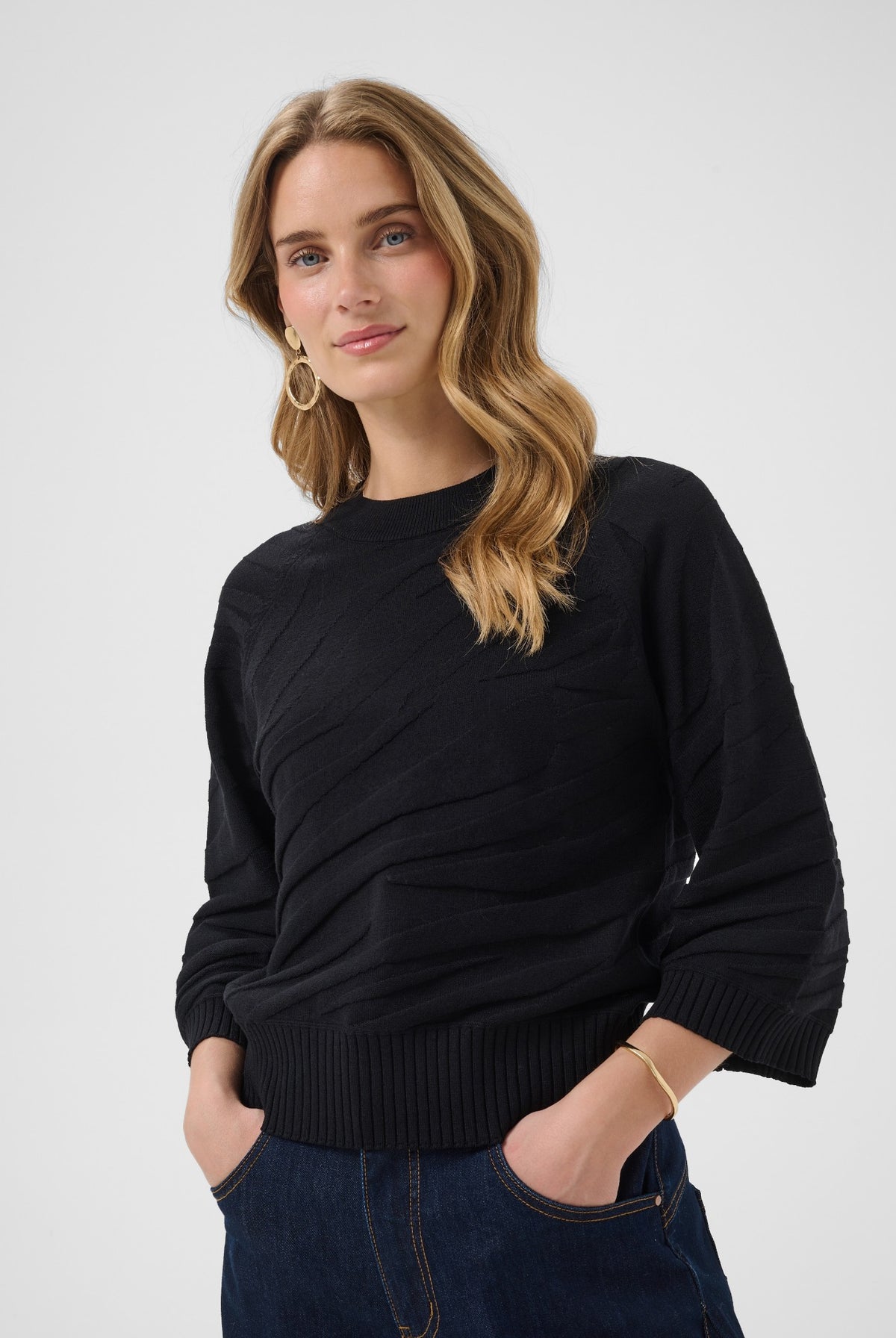 CRDela Knit Pullover Pitch Black - 100120 - 10615364