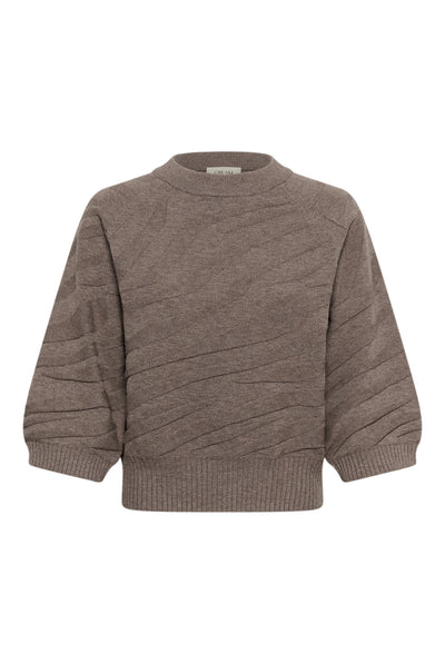CRDela Knit Pullover Brown Lentil Melange - 1714091 - 10615364 Thumbnail