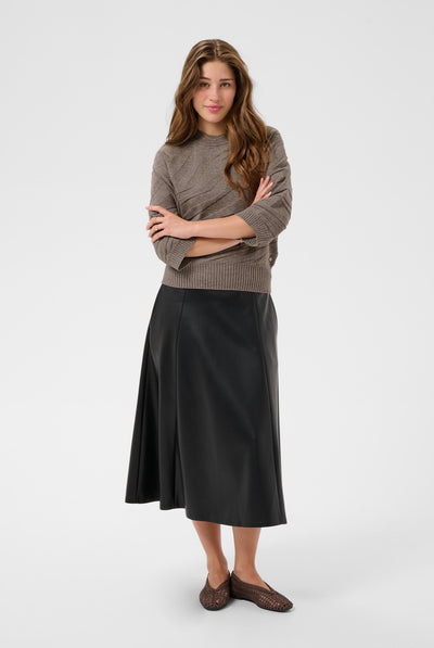CRDela Knit Pullover Brown Lentil Melange - 1714091 - 10615364 Thumbnail
