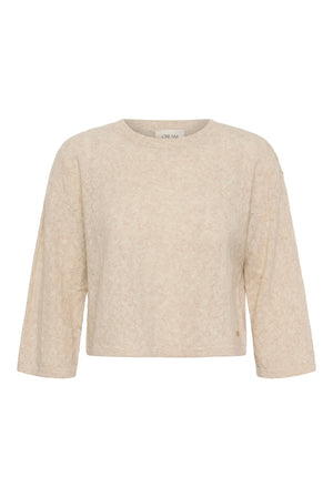 CRMela 3/4 Sleeve Pullover Oat melange - 100232 - 10615365