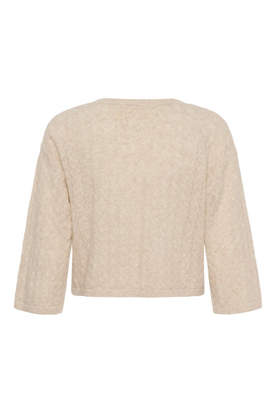 CRMela 3/4 Sleeve Pullover Oat melange - 100232 - 10615365 Thumbnail