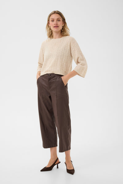 CRMela 3/4 Sleeve Pullover Oat melange - 100232 - 10615365 Thumbnail