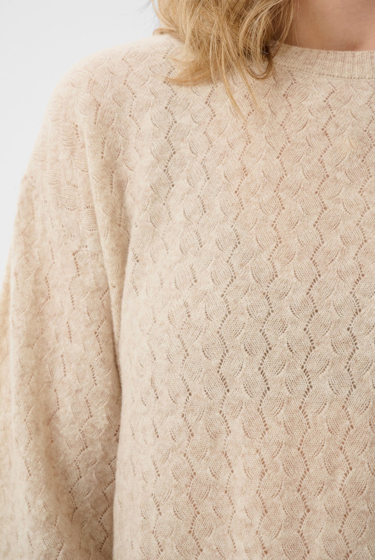 CRMela 3/4 Sleeve Pullover Oat melange - 100232 - 10615365