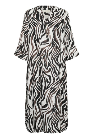 CRBellis Caftan DRess Black White Animal - 109051 - 10615405