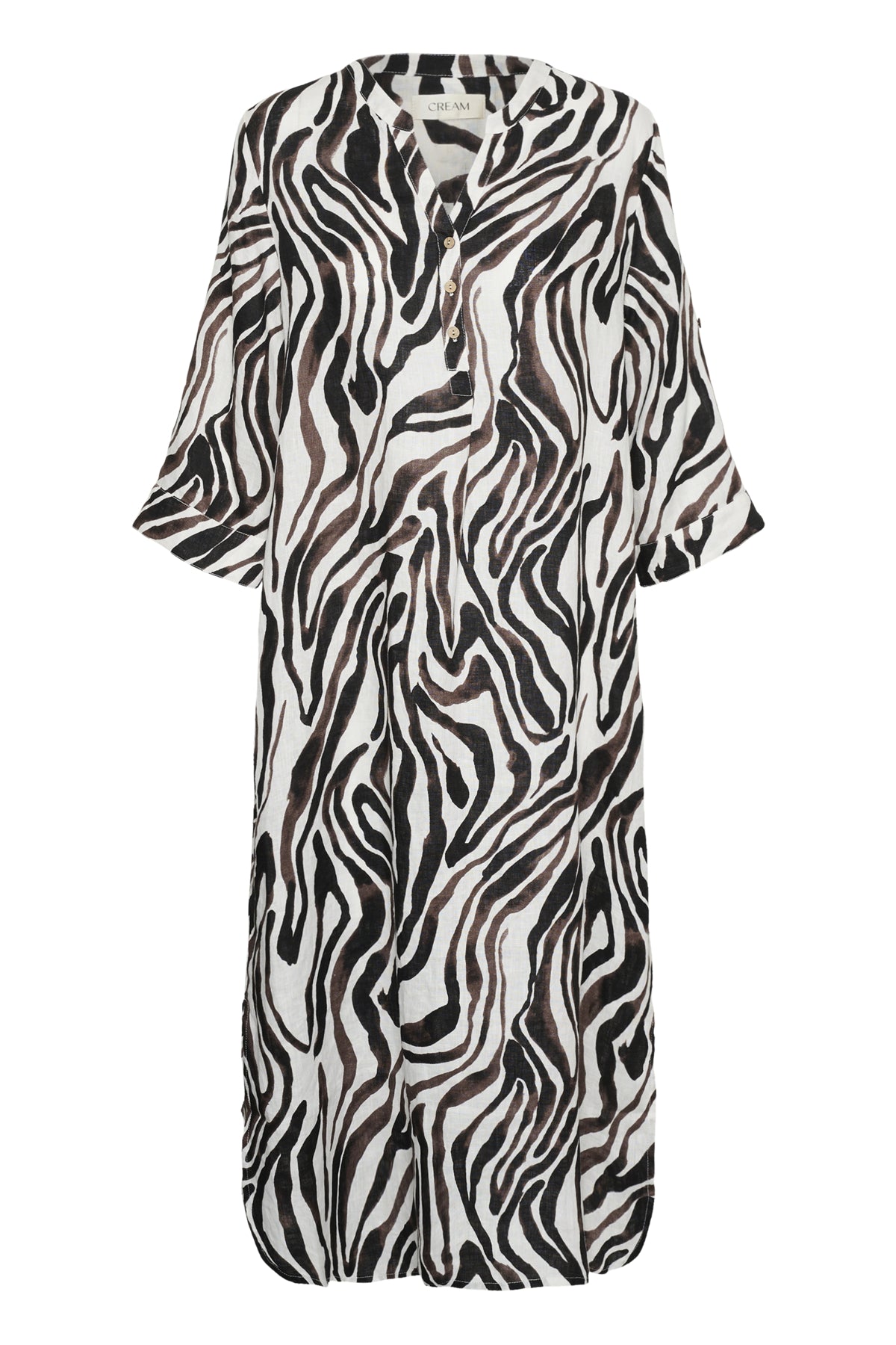 CRBellis Caftan DRess Black White Animal - 109051 - 10615405