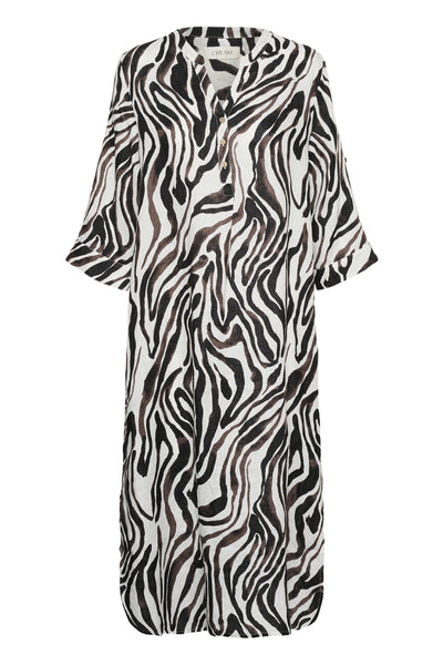 CRBellis Caftan DRess Black White Animal - 109051 - 10615405 Thumbnail