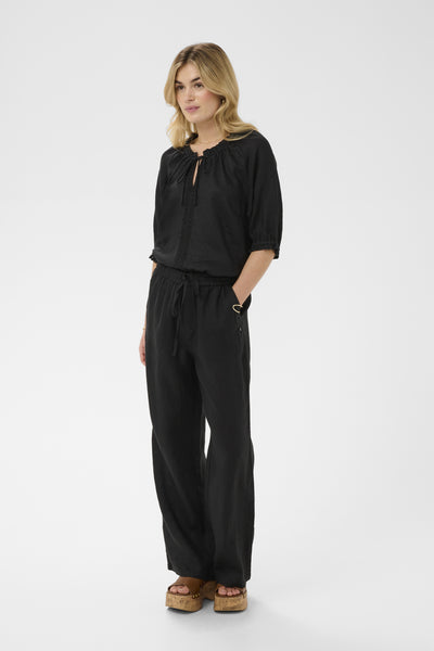 CRBellis Linen Pant Pitch Black - 100120 - 10615410 Thumbnail