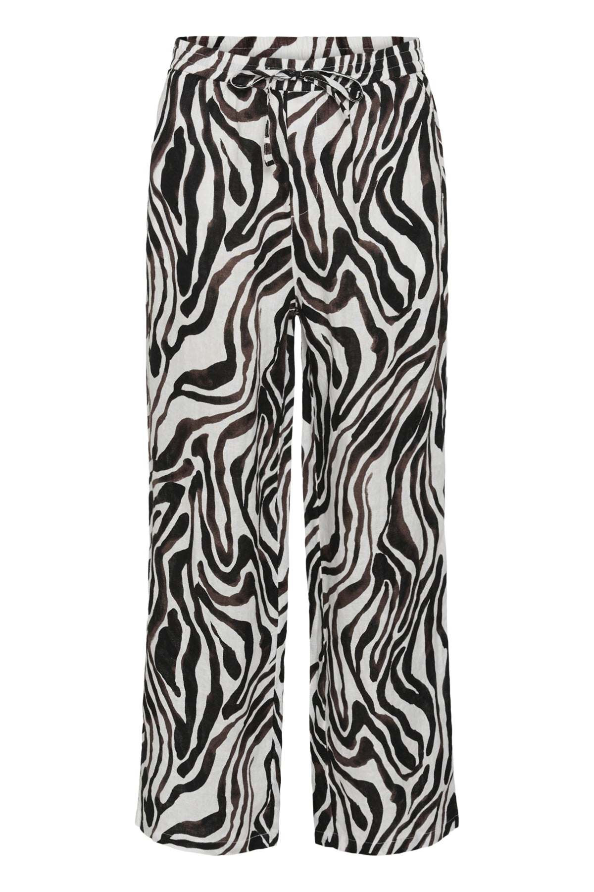 CRBellis Linen Pant Black White Animal - 109051 - 10615410