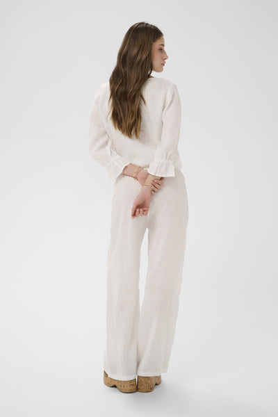 CRBellis Linen Pant Snow White - 110602 - 10615410 Thumbnail