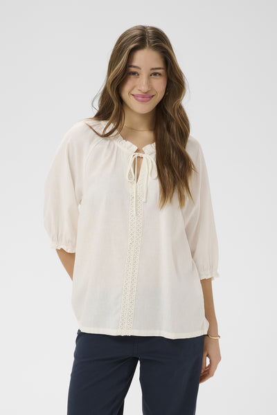 CRBirgit Lace Blouse Snow White - 110602 - 10615411 Thumbnail