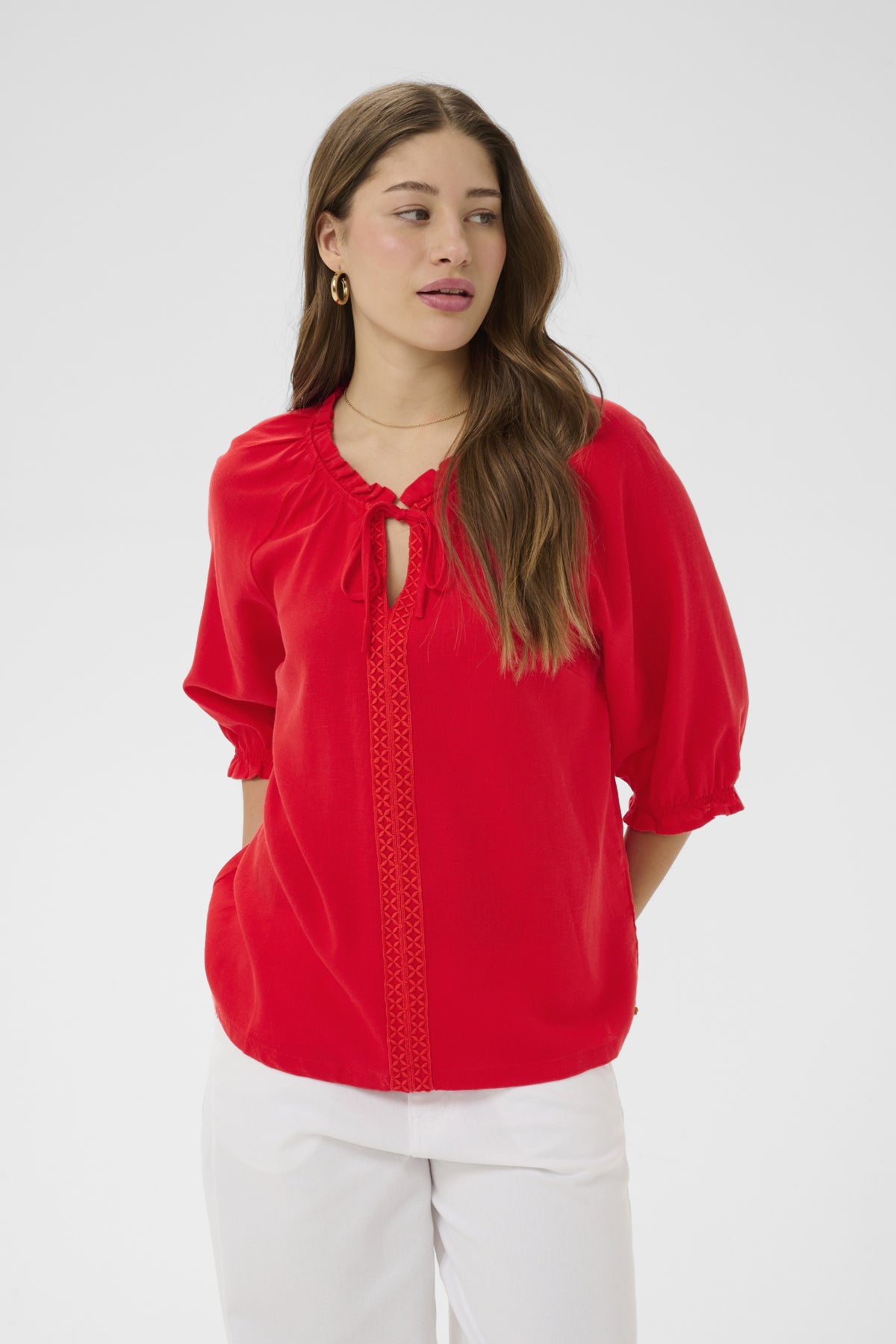 CRBirgit Lace Blouse High Risk Red - 181763 - 10615411