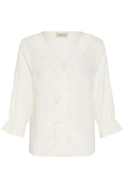 CRBirgit Frill Blouse Snow White - 110602 - 10615412 Thumbnail