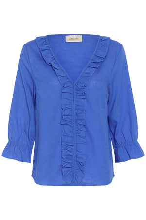 CRBirgit Frill Blouse Palace Blue - 184043 - 10615412
