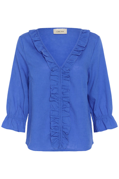 CRBirgit Frill Blouse Palace Blue - 184043 - 10615412 Thumbnail