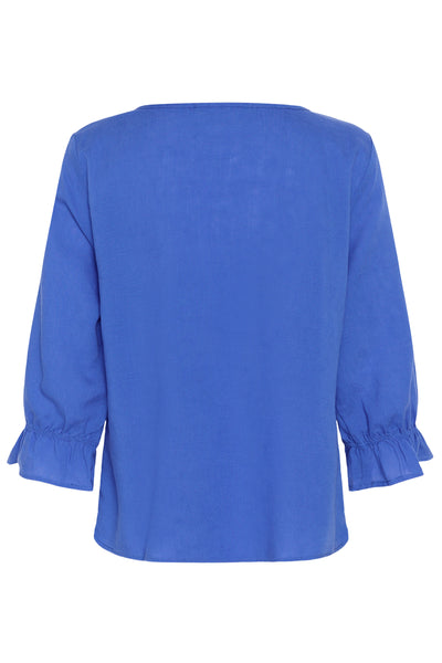 CRBirgit Frill Blouse Palace Blue - 184043 - 10615412 Thumbnail