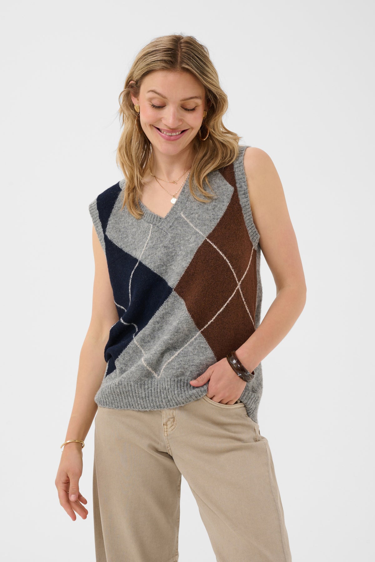 CRHope Knit Slipover Grey Melange - 100391 - 10615446