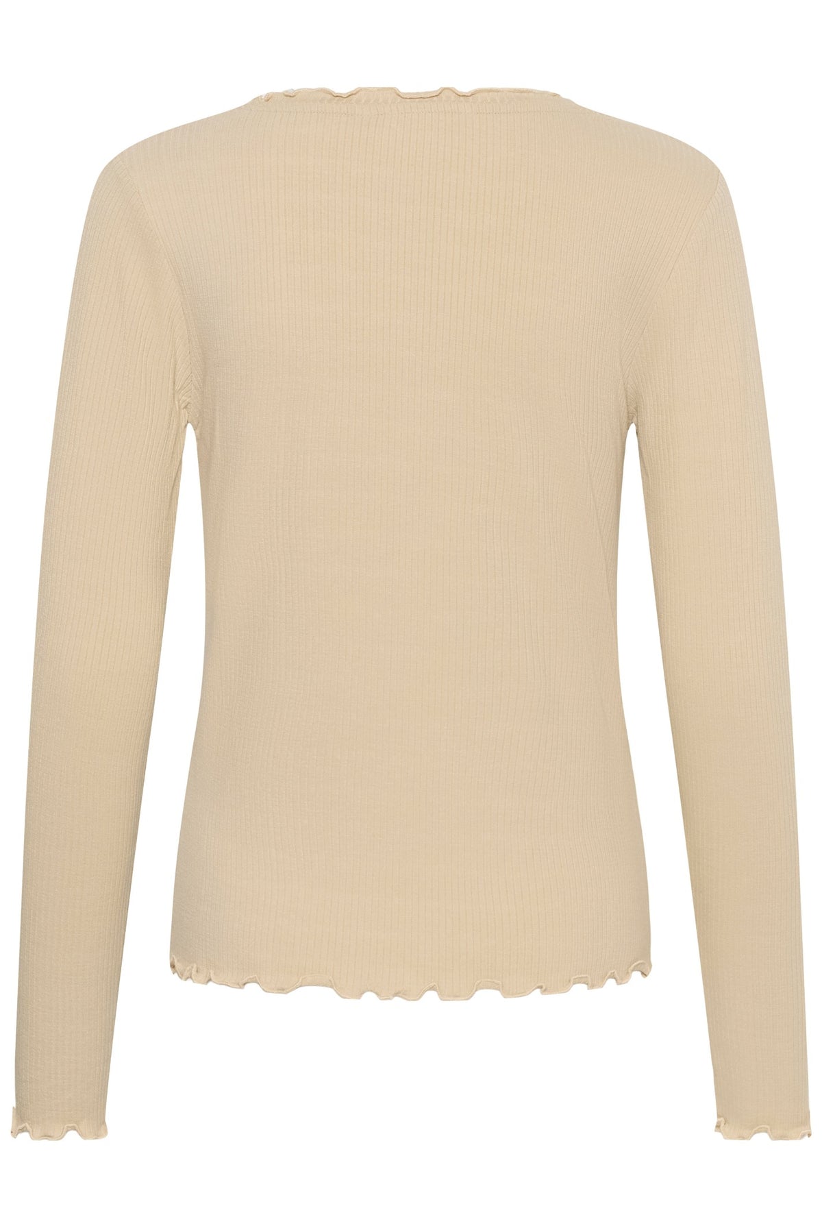 CRRibba LS V-neck Tshirt Oatmeal - 130401 - 10615480