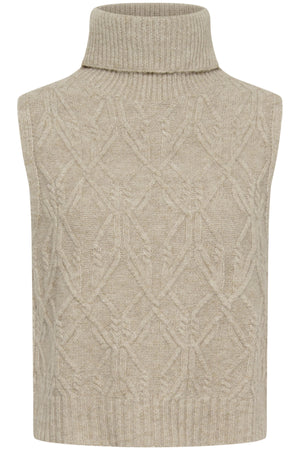 CRElsie Knit Slipover Light Brown Lentil Melange - 1 - 10615533