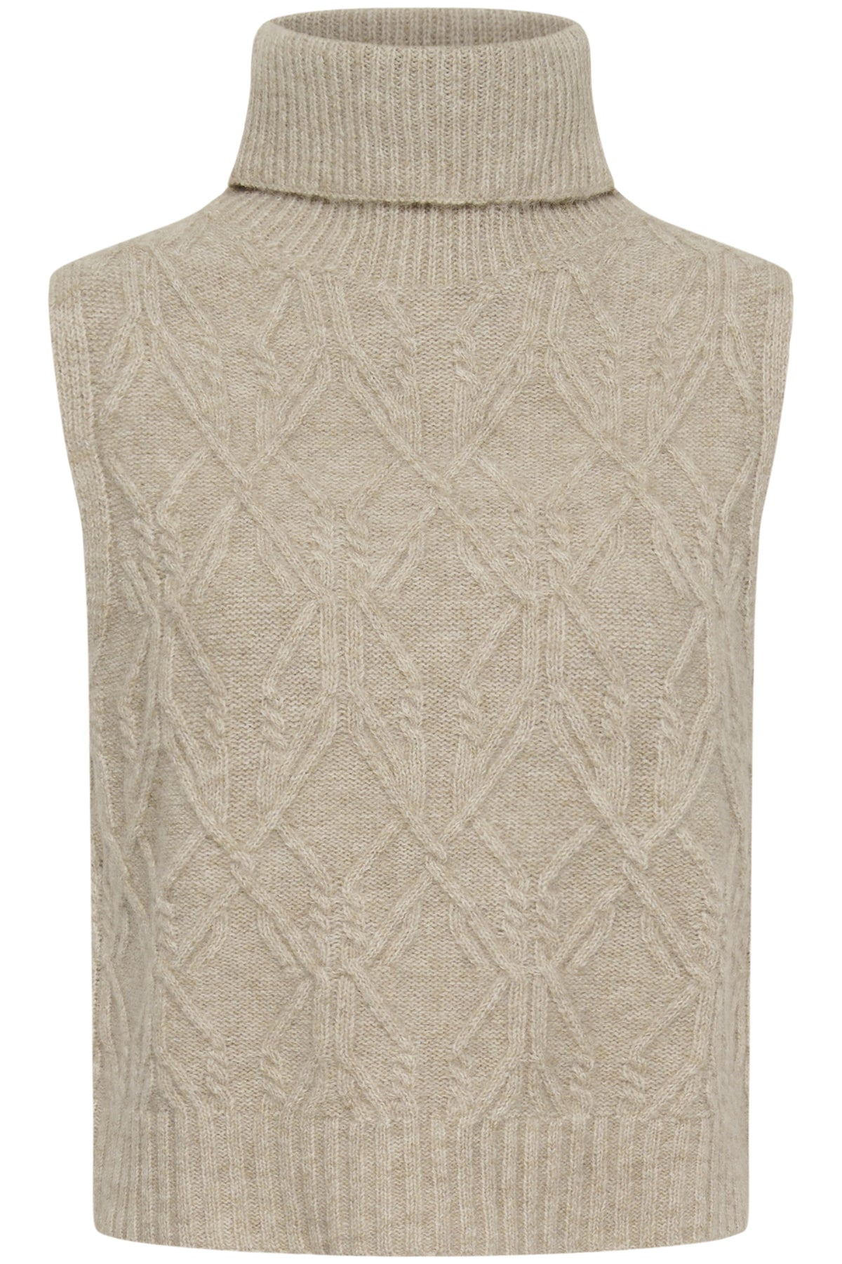 CRElsie Knit Slipover Light Brown Lentil Melange - 1 - 10615533