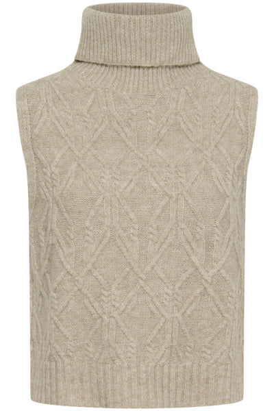CRElsie Knit Slipover Light Brown Lentil Melange - 1 - 10615533 Thumbnail