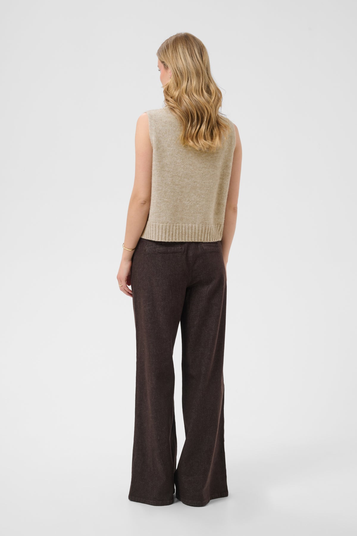 CRElsie Knit Slipover Light Brown Lentil Melange - 1 - 10615533