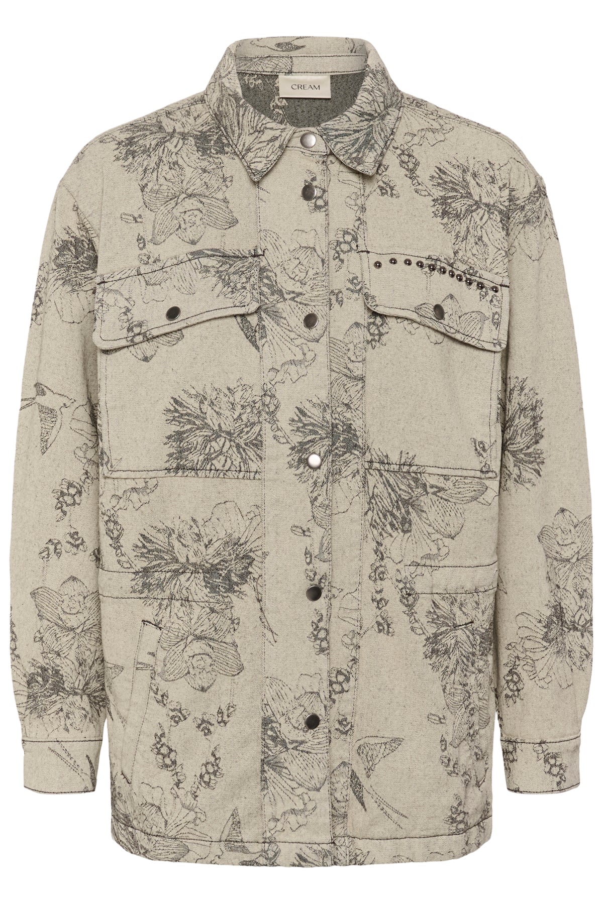 CRVatta Jacket Ecru Flower Jacquard - 109544 - 10615535