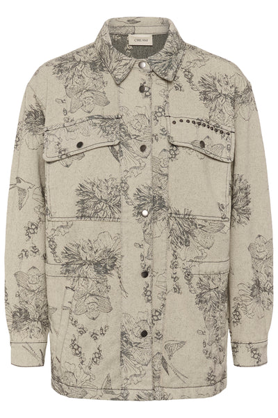 CRVatta Jacket Ecru Flower Jacquard - 109544 - 10615535 Thumbnail