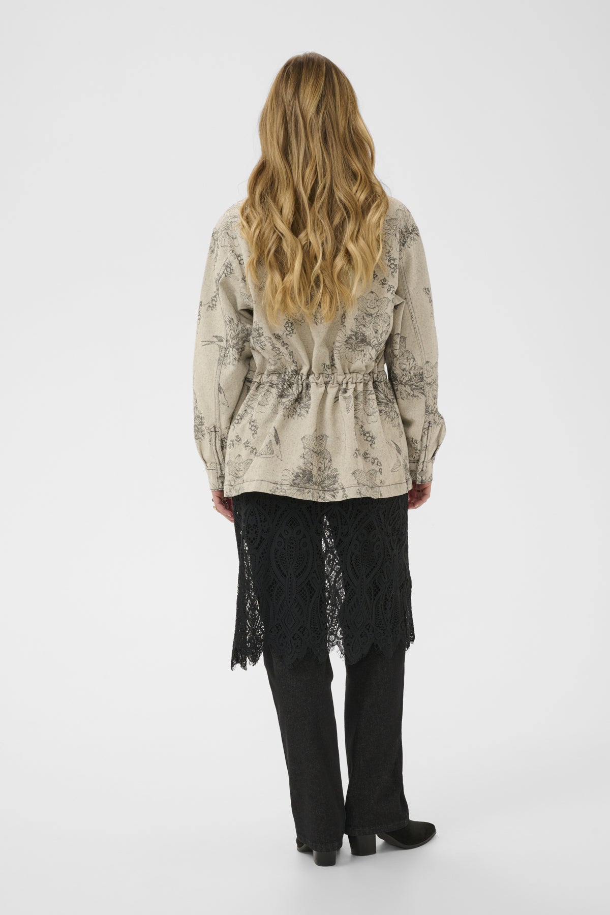 CRVatta Jacket Ecru Flower Jacquard - 109544 - 10615535
