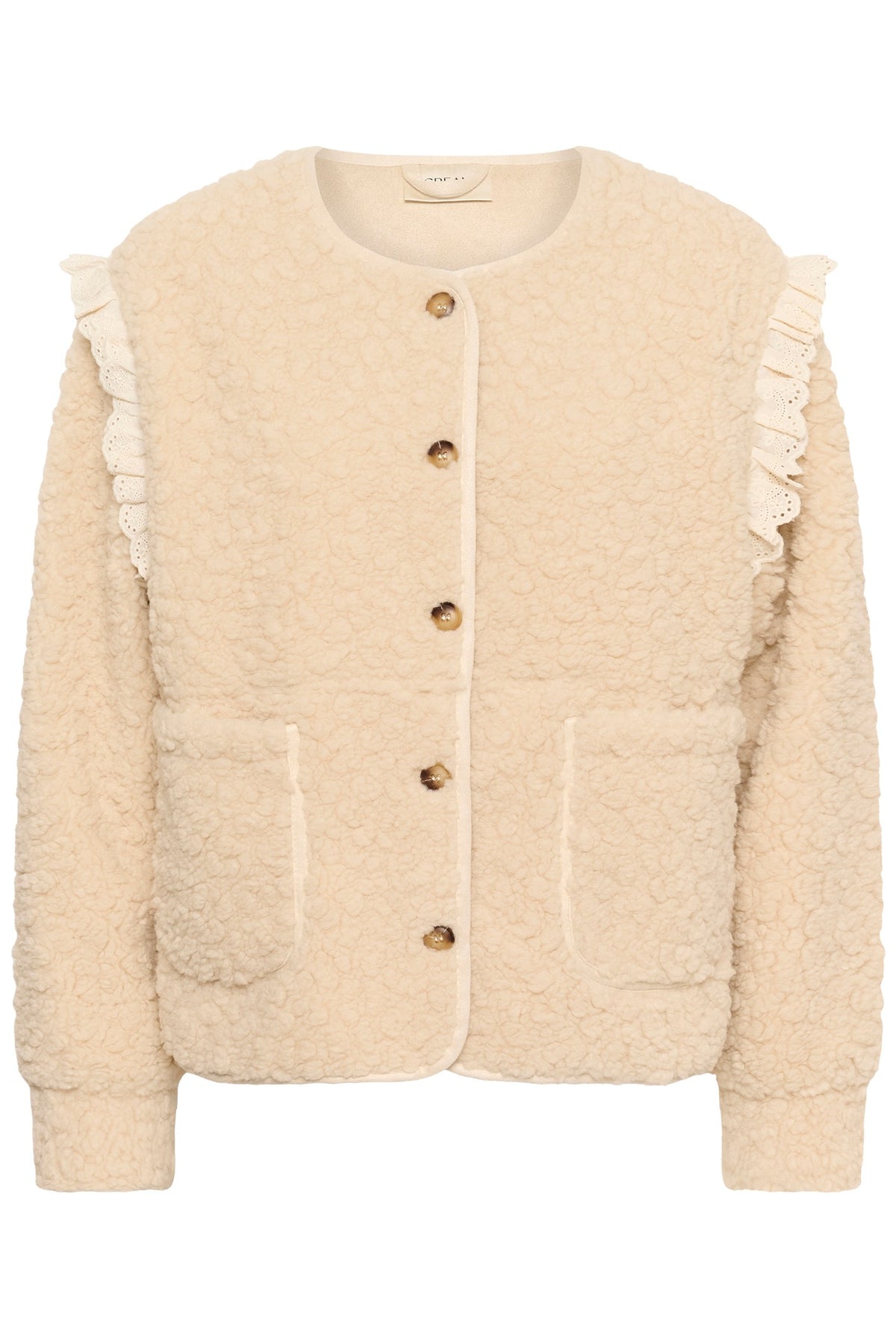 CRRana Lace Teddy Jacket Oatmeal - 130401 - 10615559