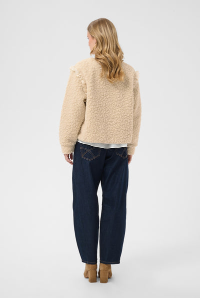 CRRana Lace Teddy Jacket Oatmeal - 130401 - 10615559 Thumbnail