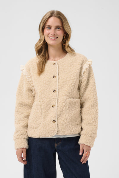 CRRana Lace Teddy Jacket Oatmeal - 130401 - 10615559 Thumbnail