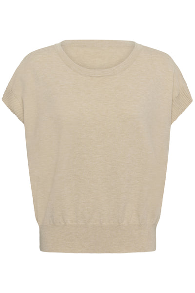 CRDela Knit Slipover Oat melange - 100232 - 10615601 Thumbnail
