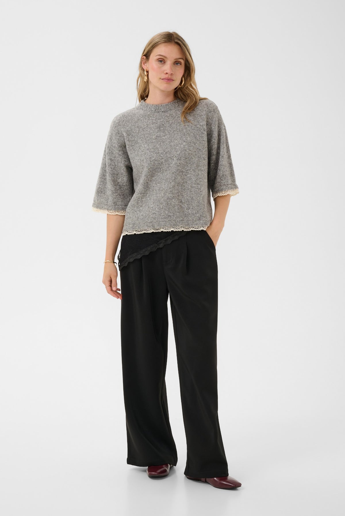 CRKibana Knit Pullover Grey Melange - 100391 - 10615619