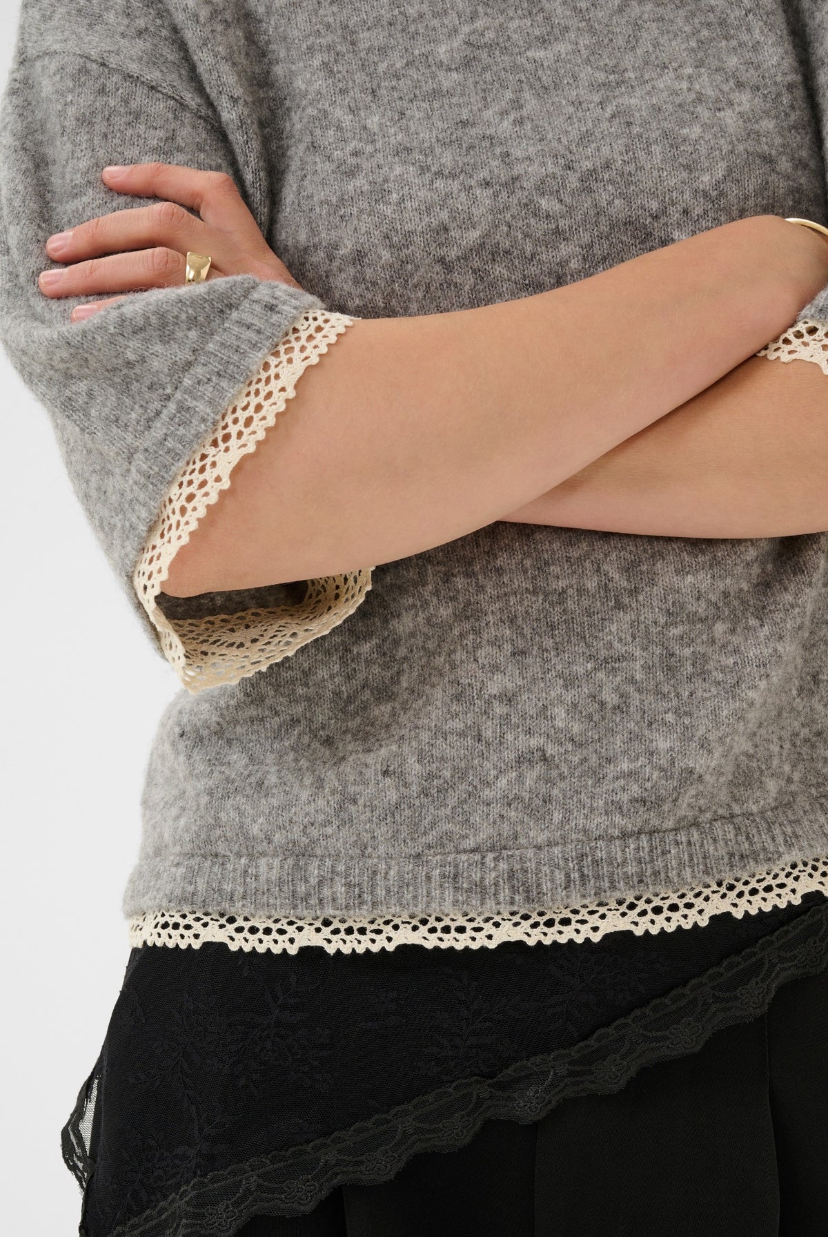 CRKibana Knit Pullover Grey Melange - 100391 - 10615619