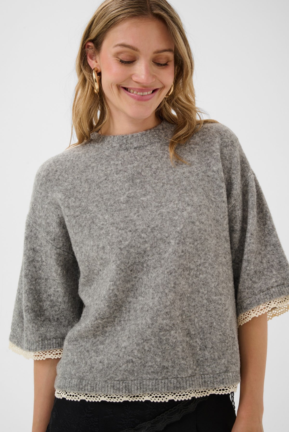 CRKibana Knit Pullover Grey Melange - 100391 - 10615619