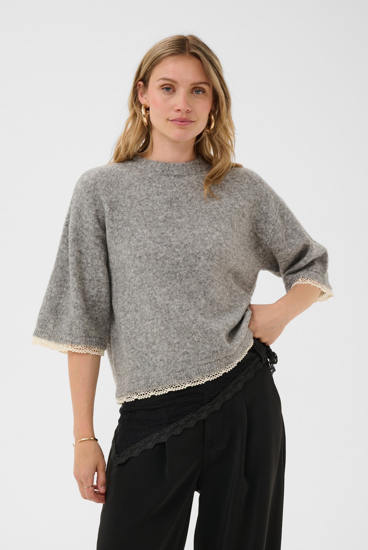 CRKibana Knit Pullover Grey Melange - 100391 - 10615619