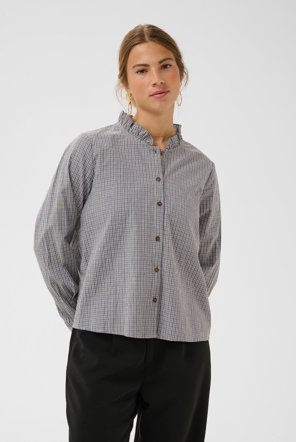 CRSyliah check blouse Blue check - 1000154 - 10615645