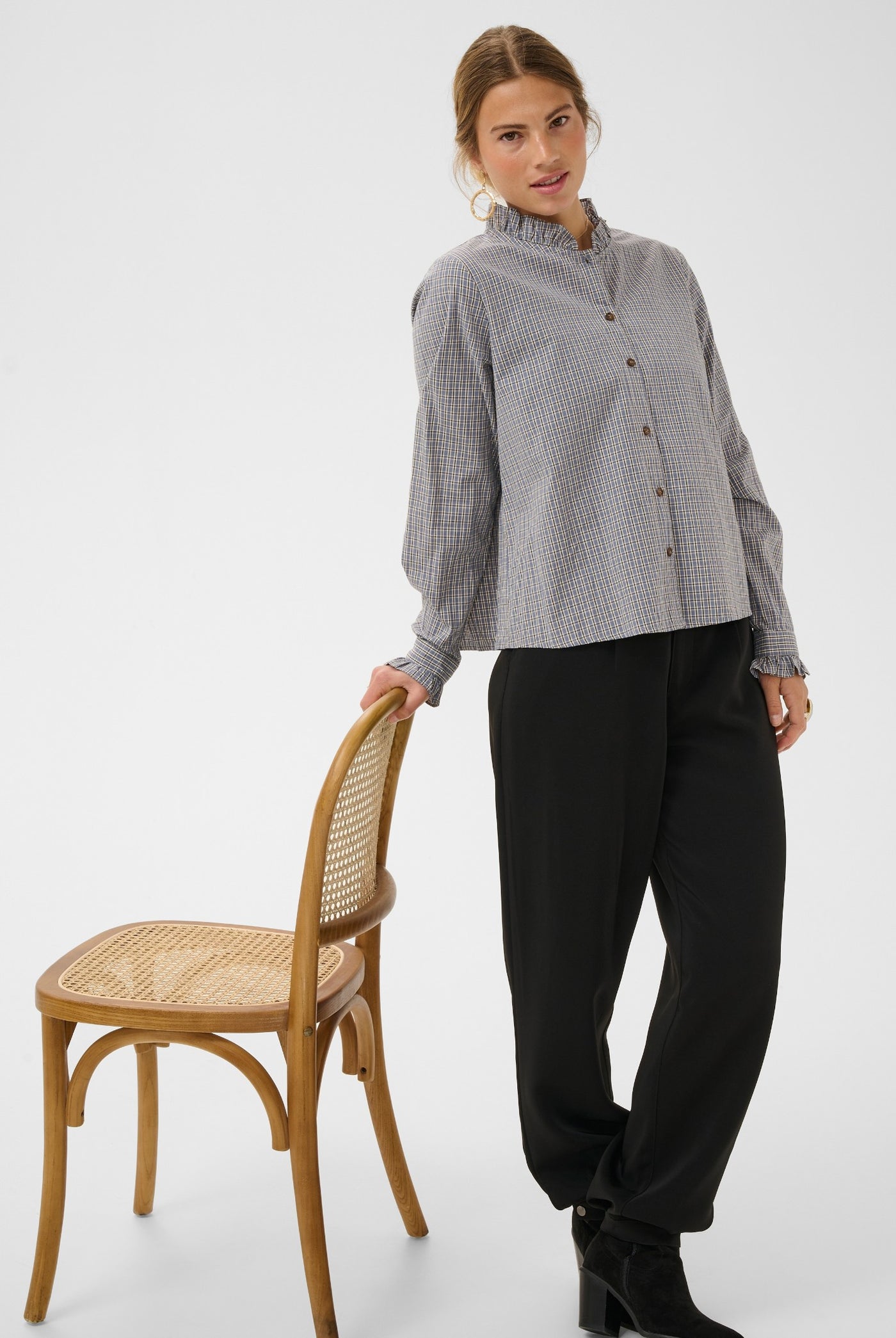 CRSyliah check blouse Blue check - 1000154 - 10615645