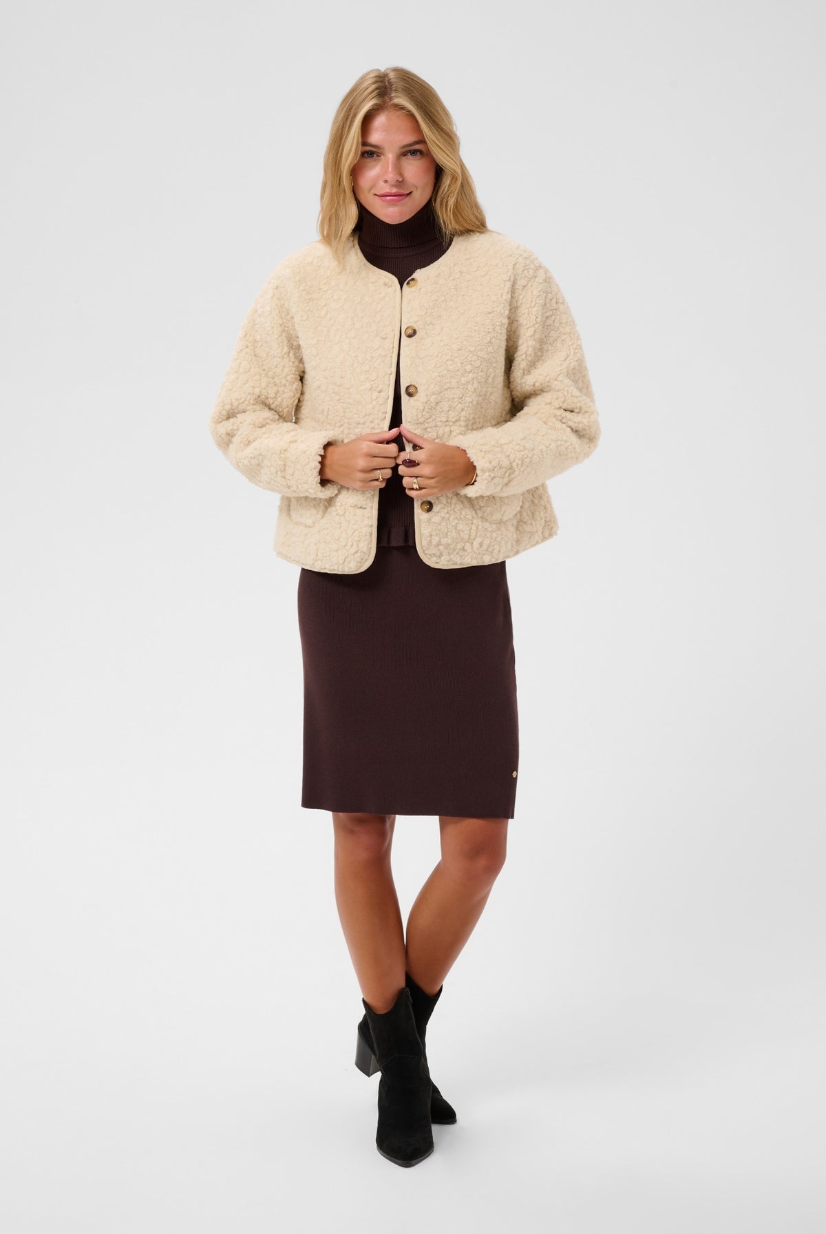 CRRana Teddy Jacket Oatmeal - 130401 - 10615703