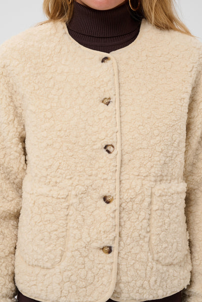 CRRana Teddy Jacket Oatmeal - 130401 - 10615703 Thumbnail
