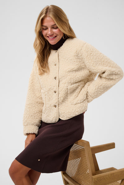 CRRana Teddy Jacket Oatmeal - 130401 - 10615703 Thumbnail