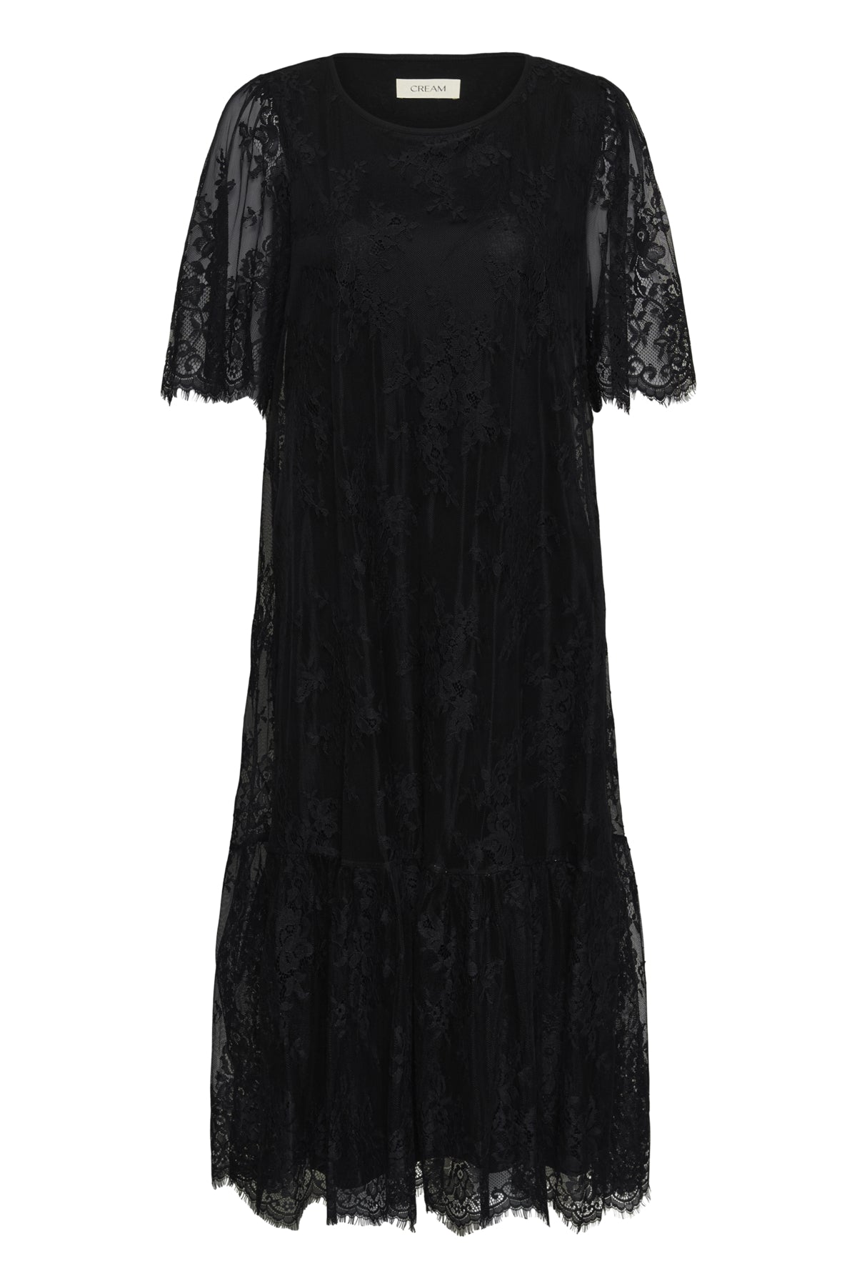 CRMira Short Sleeve Midi Dress Pitch Black - 100120 - 10615723